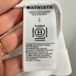 Athleta  White Linen Blend Boxy Cropped T Shirt Top Womens Size Large Breezy Soft Photo 5