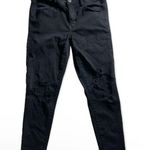 American Eagle SZ 10 Next level stretch distressed black jeans Photo 2