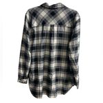 Athleta  lumberjill flannel black white plaid button up XL NWT $89 Photo 1