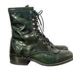 Laredo Leather Kiltie Logger Boots Dark Emerald Green Lace-Up Women’s Size 6 Photo 6