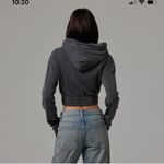 Talentless  grey cropped boxing hoodie women Large Photo 1