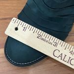 Free People  Hybrid Charcoal Gray Nubuck Leather Strappy Chunky Heeled Booties 37 Photo 9