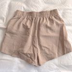 Khaki High Waisted Shorts Tan Photo 1