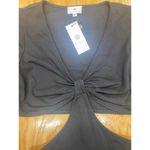 Socialite  Dress Womens Large Black Bodycon Cut Out Knot Strech Long Sleeve B35.2 Photo 1