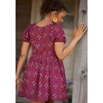 Anthropologie ‎ Boho Gauzy Short Sleeve Pullover Mini Dress Purple Size Small Photo 2