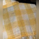 Free People  blouse tank Hey There Sunrise Button Down top cottage core gingham Photo 5