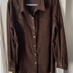 Motherhood Maternity  Women Brown Lightweight Long Sleeve Shirt XL Bottom‎ Down Photo 0