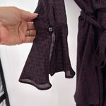 Joie NEW NWT ‎ Marcel Blackberry Houndstooth Tiered Long Sleeve Wrap Dress Small Photo 4