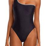 Lemlem NWT  Black Lena One Shoulder One Piece Swimsuit Sz XS Photo 0