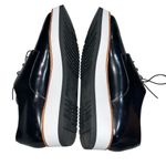 Vince Black Glazed Leather Reed Platform Oxford Lace Up Shoes Sneakers size 8 Photo 5