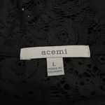 Acemi FULL LACE BODYSUIT Black Thong Style Sz L Snap Crotch Long Sleeve NEW Photo 4