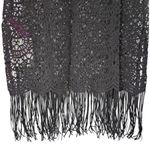 L'Agent by Agent Provocateur Black Fringe Lace Beach CoverUp Dress Large crochet Photo 5