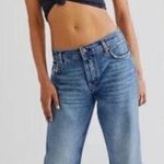 We The Free The Maggie Mid Rise Straight Leg Jeans Size 24 Baggy Boyfriend Fit Photo 0