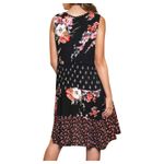 Bila Boho Tiered Baby Doll Flowy Dress Floral Cottage Black Size Small Photo 4