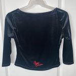 Women's Johnny Blaze Flames Vintage Dead Stock Stretch Velour Crop Top Black L Size L Photo 1
