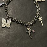 Disney - ‎ women’s vintage dainty silver chainlink charm bracelet one size Photo 1