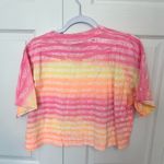 Vintage L.A. GEAR neon tie dye cropped t Photo 4
