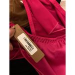 SKIMS Raspberry Pink Satin Woven Shine Tie Front Teddy Photo 1