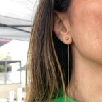 Minimalist Simple Real 14k Solid Gold Ball Threader Earrings Chic Jewelry Photo 4