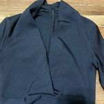 None Black Sheath Long Sleeve Mock Neck Dress Photo 1