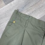 Loft ‎ Pleated Cuff Hem High Waist Paperbag Shorts Khaki Green 6 Photo 4