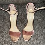 Ivanka Trump  pink velvet open toed heels Photo 0