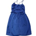 superdown Dress Womens XXS Blue Yve Satin Strappy Mini Bodycon Party Cocktail Photo 3