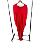 Andrea Iyamah  Tibara Crafting Long Red Dress Size O/S  Lightweight Flowing Dress Photo 9