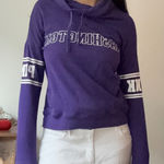 Victoria's Secret PINK‎ Washington Purple Cowl Neck Long Sleeve Sweatshirt XS Photo 0