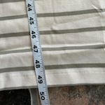 Mango NEW Mng 100% Cotton Cream And Sage Green Striped Maxi Tank Dress Side Slit Photo 8