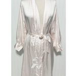 Bert Yelin For Iris Vintage Long Sleeve Collar Sleeping Robe Pink ILGWU Small Photo 0