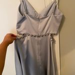 NBD Silver Satin Skater Dress Photo 6