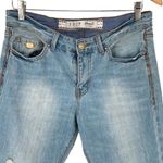Denim Co‎ Womens Ripped Slim Light Wash Skinny Boyfriend Jeans Blue Size 4 Photo 1