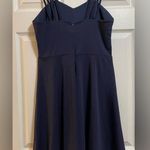 Metyou Women's Sleeveless Spaghetti Strap Dress V Neck Casual Loose Mini Dress L Blue Size L Photo 4