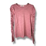 Free People  We The Free NWOT Natasha Mauve Pink Ruched Long Sleeve Tee XS Photo 2