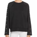 T By Alexander Wang Snap Sleeve French Terry‎ Sweatshirt Black Size XS Photo 1