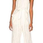 Free People  Cotton Gauze Henriette Sleeveless Tie Waist Wide Leg Jumpsuit M Photo 0