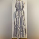 Betsey Johnson  Stripe Play Yarn-Dye  Tiered Maxi Dress Blue Small size Gingham Photo 3