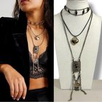 Free People  For What It's Worth Layered Necklace Gold NWT Bohemian Fringe Boho Photo 10