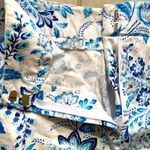 David Loren| White/blue flower print pencil skirt with belt loops & back slit White Size 12 Photo 2