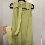 COS  Popover Flowy Collared Sleeveless Shirt Dress in Light Green - Size US 4 Photo 4