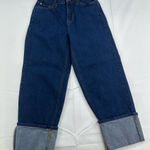 Kate Spade  Women's High-Rise Straight Leg Wide Cuff Jeans - Size: 2 Denim Blue Photo 0