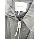 frame denim FRAME Pintucked Leather Dress Coat in Noir Black Zip Front Size S $2798 Photo 6
