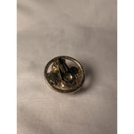Vintage faux pearl and rhinestone gold toned regal brooche Photo 2