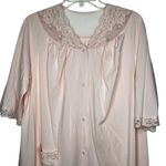 Vintage Shadow Line Pink Nylon‎ Robe Size M Photo 1