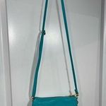 Unbranded Turquoise 3 Tri Fold Sectioned Adjustable Crossbody / Detached Clutch Photo 0