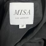 MISA Los Angeles Dress Ele Black Satin Ruffle Sleeveless Dress Women’s Size M Photo 10