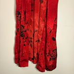 Vintage Paisley Floral Robe Red Size M Photo 4