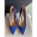 Gianvito Rossi NWOB Blue Suede 100mm Pumps Sz 37 Photo 6