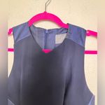 Theia Navy & White Nautical Stripe Jacquard Taffeta Full Skirt Formal Gown 4 Blue Photo 5